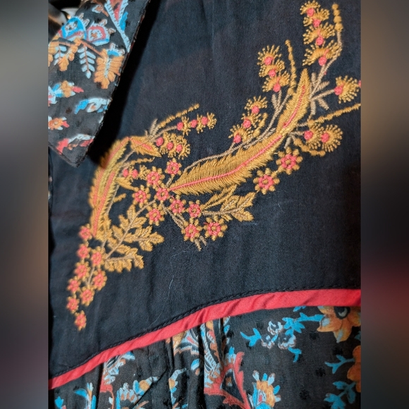 Holding Horses Anthropologie Escalante Shirt Dress Sz 00 Rodeo Western Prairie - Picture 3 of 16